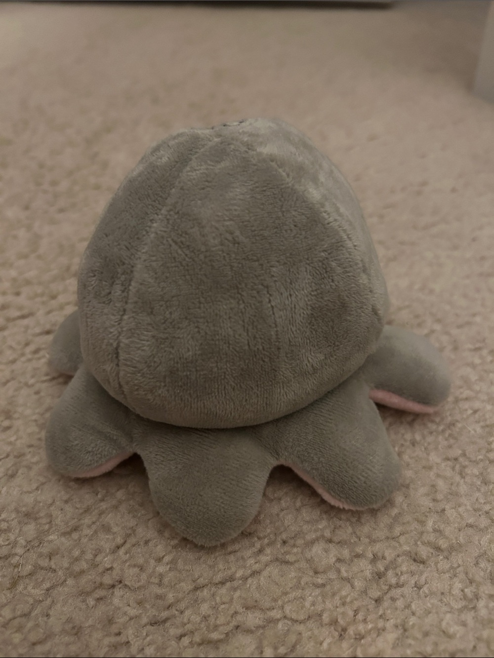 Reversible Pink and GreyEmoji Octopus Plush - Picture 7 of 8